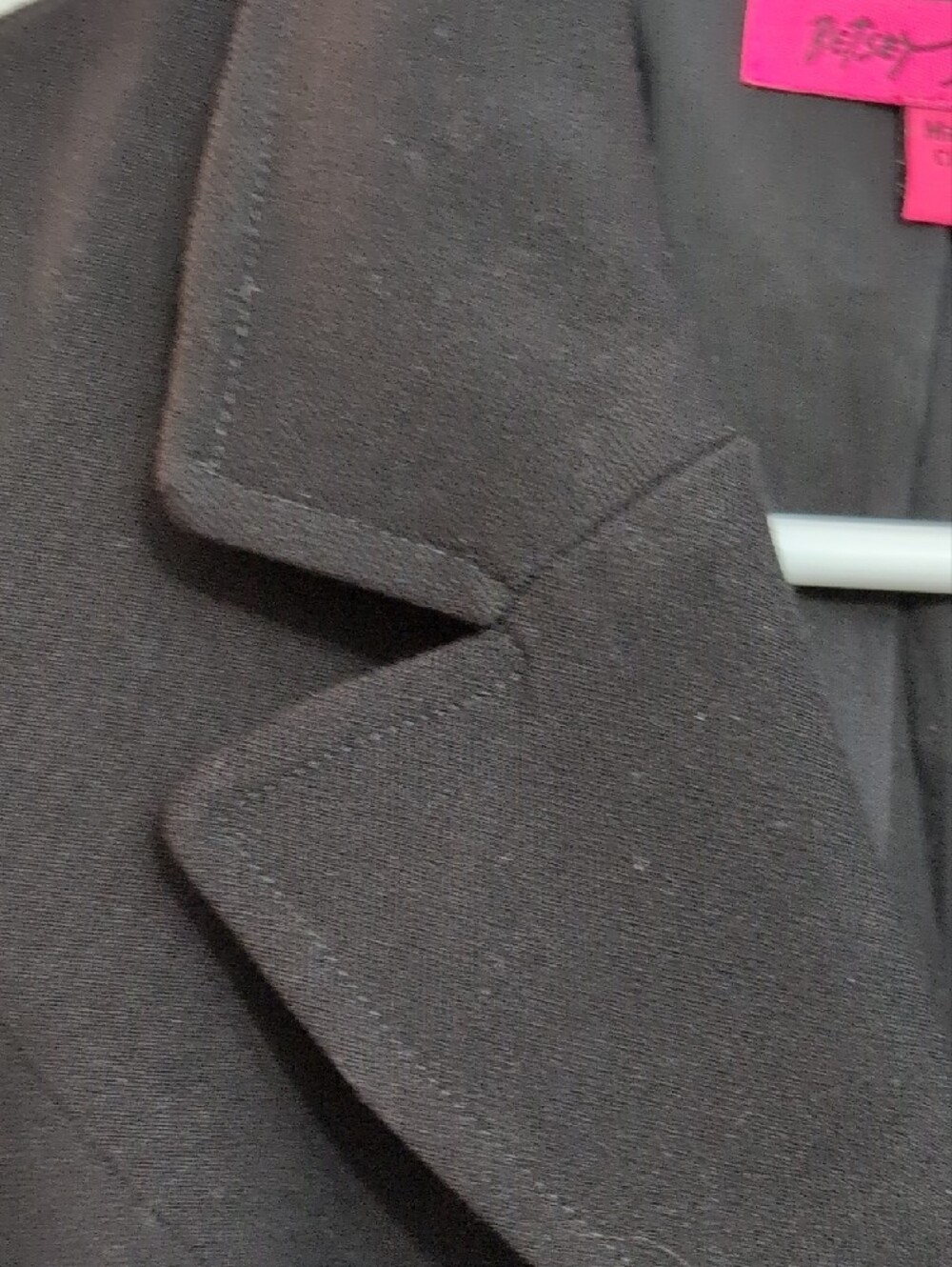 Betsey Johnson Black Coat with Crochet Ruffles - Picture 7 of 16